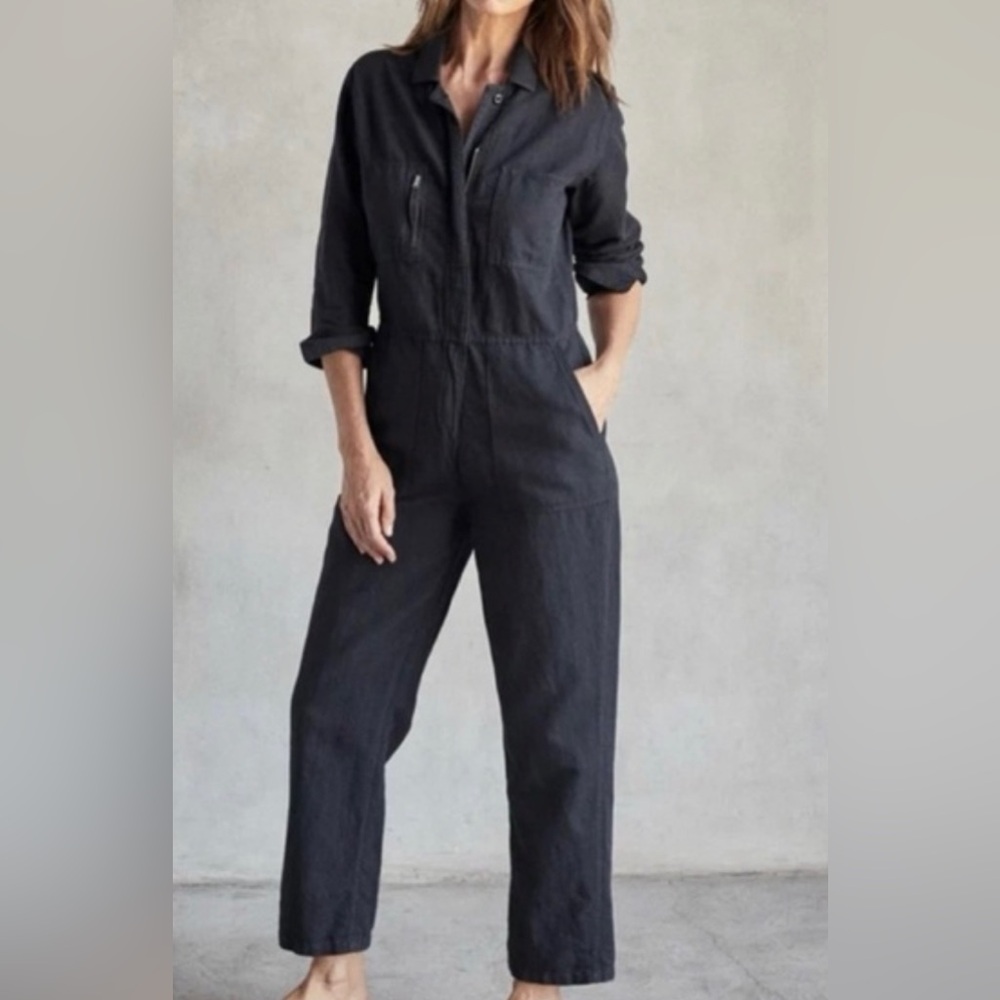 Outercnown. Classic Long Sleeve Black Women's Jumpsuit.
